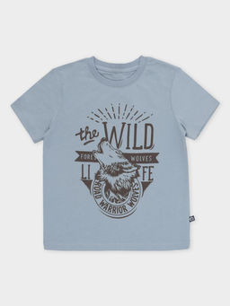 К 302440/серо-голубой 4010 фуфайка (футболка) для мал