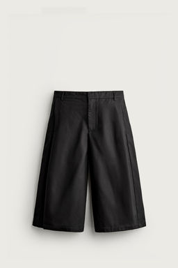 PANTAL?N CULOTTE RELAXED FIT PLIEGUES LATERALES / Negro - Zara фото 7