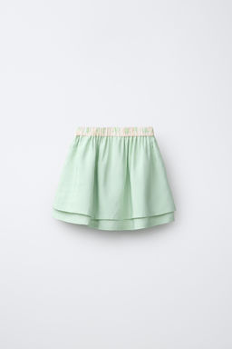 FALDA TAFETA DETALLE CINTURA / Lima claro - Zara фото 2