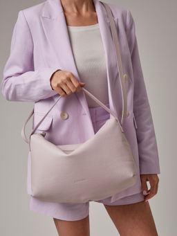 Сумка на плечо багет Deboro 30963 розовый дым