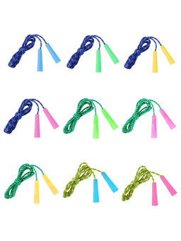 Цена за 10 шт. Скакалка детская, 2.2 м, регулируемая, нейлоновый трос, цвет МИКС