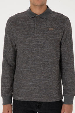 Erkek Gri Melanj Basic Sweatshirt - U.s. polo assn фото 6