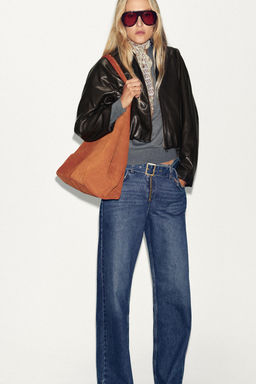 FAUX LEATHER BOMBER JACKET