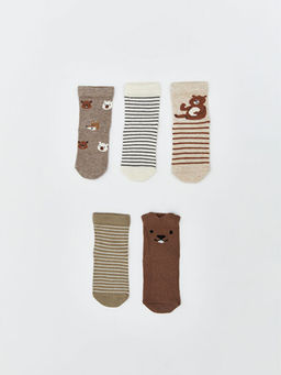 Desenli Erkek Bebek Soket ?orap 5li