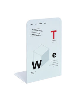 Держатель (ограничитель) подставка для книг, 2 штуки, геометрия, голубой - Simaland фото 4