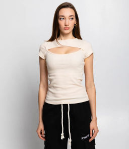 Футболка #КТ2253, светло-бежевый