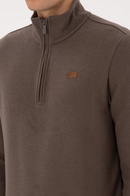 Erkek Regular Fit Yar_m Fermuarl_ Vizon Basic Sweatshirt - U.s. polo assn фото 7