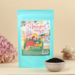 Чай чёрный Любимой бабуле вкус: ваниль и карамель, 50 г.