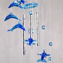Музыка ветра "Дельфины" 4 трубочки, 11 фигурок