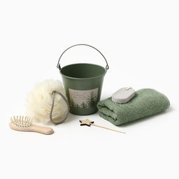 Набор подарочный «Этель» Winter magic, 5 предмета, полотенце 30×60 см, мочалка, расчёска