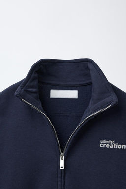 ZIP-UP SWEATSHIRT AND LABELLED BERMUDA SHORTS SET - Zara фото 5