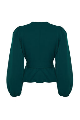 Trendyolmilla K?rm?z? Kruvaze Baglama Detayl? Dokuma Bluz TWOAW20BZ1089  фото 12