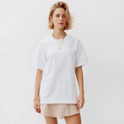 Футболка женская MINAKU, белая, размер 52-54