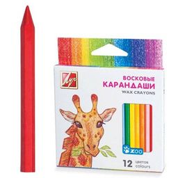Карандаши восковые ЛУЧ "ZOO" 12цв. (12С865-08) шестигранн.