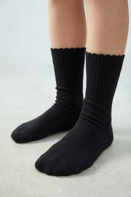 PACK TRES CALCETINES LARGOS RIZO / Blanco / Negro - Zara фото 6