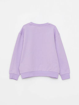 Bisiklet Yaka Minnie ve Mickey Mouse Bask?l? Uzun Kollu K?z ?ocuk Sweatshirt - Waikiki фото 2