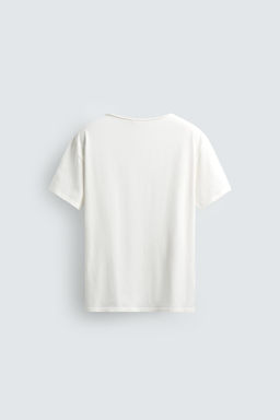 CAMISETA CUELLO PANADERO IRREGULAR / Crudo - Zara фото 8