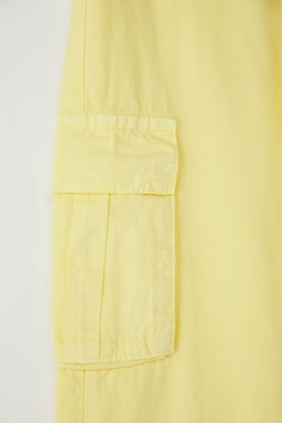 Pembe K?z Cocuk %100 Pamuk Cep Detayl? Wide Leg Lastikli Dokuma Pantolon TKDSS25PL00004 - Trendyolmilla фото 11