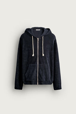 SUDADERA RELAXED FIT TOALLA / Marino - Zara фото 7