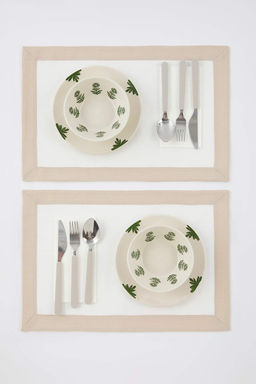 2li Renk Bloklu Amerikan Servis Seti 30x50cm TPHAW26RUN00000 - Trendyolmilla фото 2