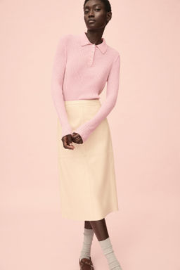 Rib-knit polo shirt - H&m фото 3