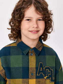 ACOOLA / Куртка детская для мальчиков Kepler синяя клетка  фото 3