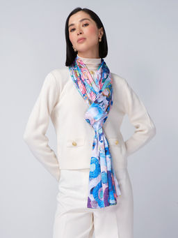 Большой, мягкий, тонкий и очень нежный двусторонний палантин с рисунком - Tantino фото 5