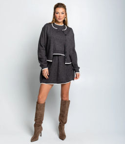 Костюм #КТ7811, тёмно-серый