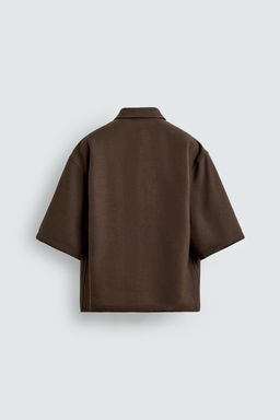 CAMISA BOXY FIT ESTRUCTURA / Marr?n - Zara фото 8