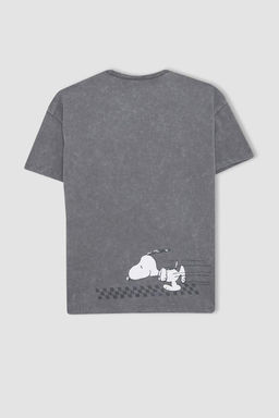 Футболка Oversize с короткими рукавами Snoopy для девочек - Defacto фото 10