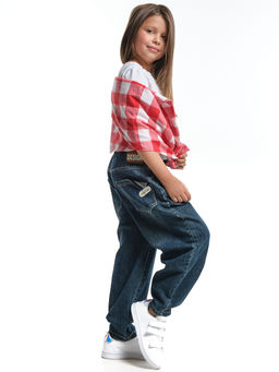 Детские джинсы 33-23505 синий - Mini maxi фото 11