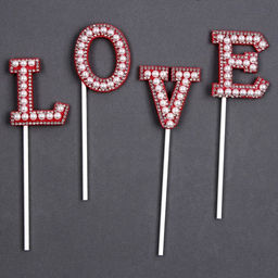 Набор для украшения LOVE, цвет красный - Страна карнавалия фото 2