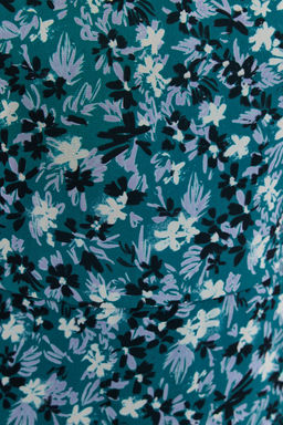 TRENDYOLMILLA Kiremit Cicekli A Kesim F?rf?rl? Astarl? Mini Dokuma Elbise TWOSS20EL0681  фото 3