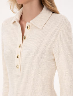 Ekru Slim Fit _rme Elbise - Pierre cardin фото 6