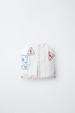 TOP BORDADOS PATCHWORK / Crudo