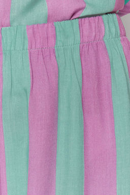 Trendyolmilla Pembe Cizgili Ip Ask?l? Viskon Sortlu Dokuma Pijama Tak?m? THMSS23PT00225 фото 22