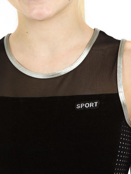 6108 Топ-майка из хлопка с перфорированной вставкой - Chersa фото 4