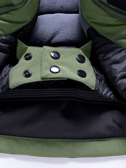 Горнолыжный костюм Valianly детский для мальчика цвета хаки 9201Kh  фото 15