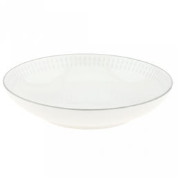 Облако Тарелка глубокая фарфоровая д179мм, h37мм, 500мл, рельефный декор - голубой, отводка, белый (Китай) - Домашняя мода фото 2