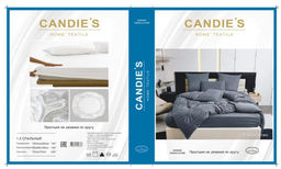 КПБ Candies Страйп-сатин на резинке по кругу CANSSR013 Евро