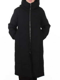 9917 BLACK Пальто зимнее женское (150 гр. холлофайбер)