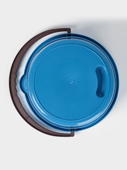 Ведро хозяйственное со сливом, 10 л, d=28 см, h=24 см, пластик, голубое