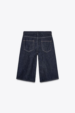 ZW COLLECTION LONG DENIM BERMUDA SHORTS - Zara фото 7