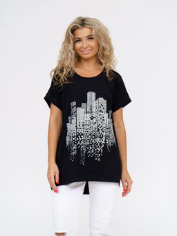 864 Футболка "Черный"