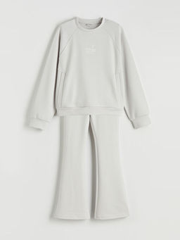 New York Bask?l? K?z ?ocuk Soft Touch Sweatshirt ve Tayt