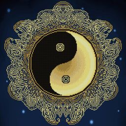 Кристальная (алмазная) мозаика ФРЕЯ ALV-112 Инь-Ян 50 х 50 см