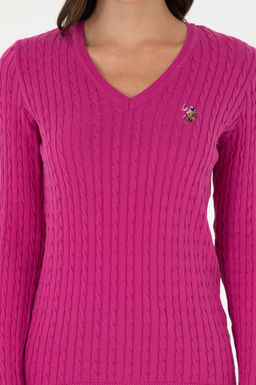 Женщина Fuchsia Basic Sweater Surprise Discount в корзине - U.s. polo assn фото 6