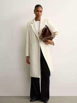 Пальто двубортное средней длины - Mollis фото 7