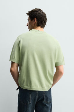 CAMISETA PUNTO LIGERO ALGOD?N / Musgo - Zara фото 3