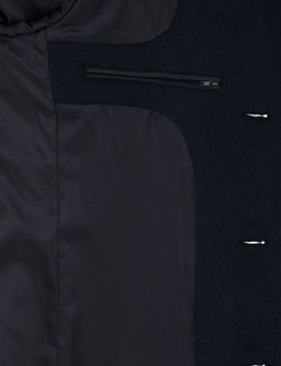 Lacivert Ekstra Slim Fit Y_n Kar___ml_ Ka_e Kaban - Pierre cardin фото 6